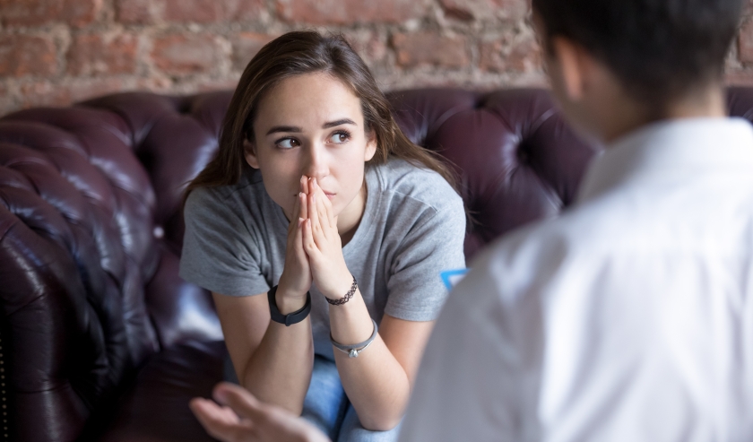 young woman with a consulting professional