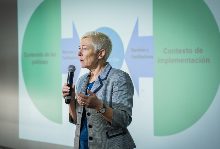 Jane Lewis presenting in Chile
